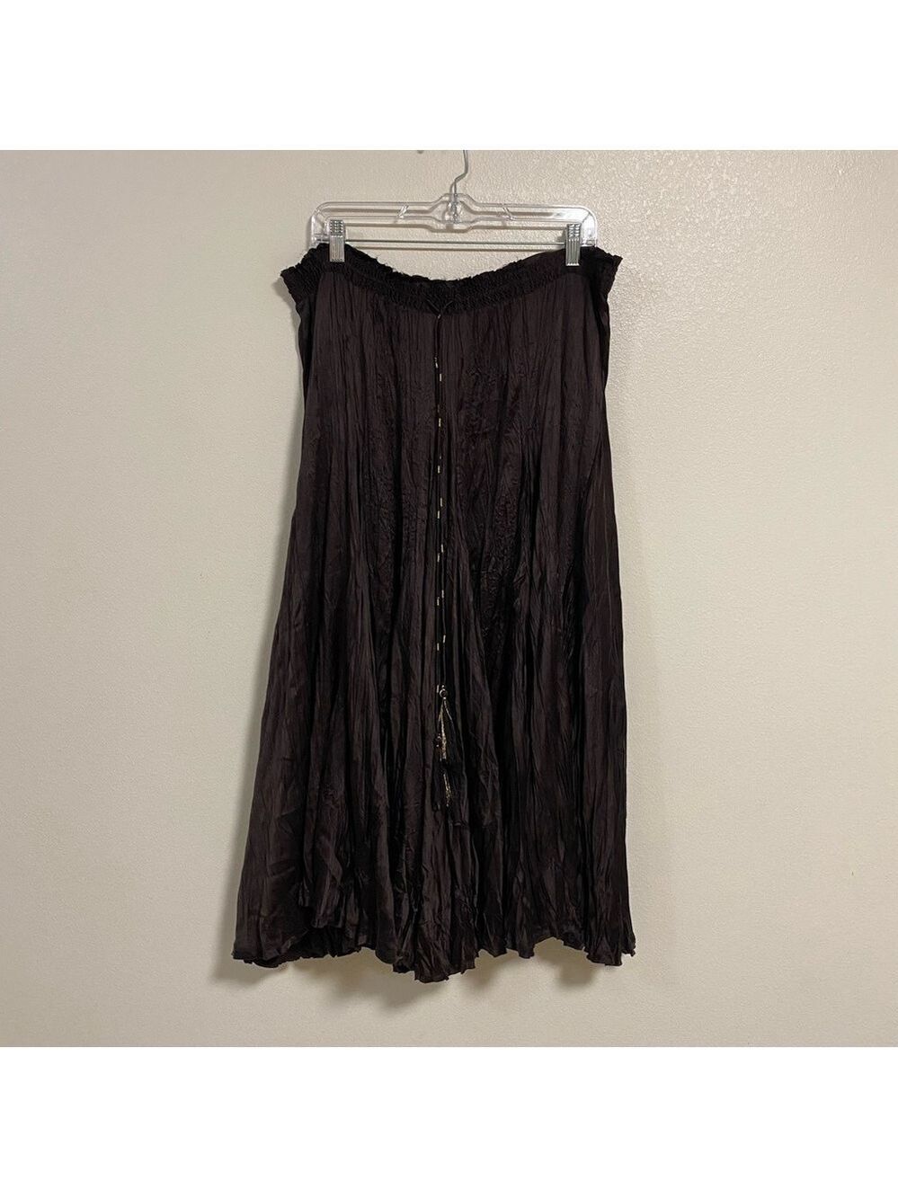 Renfrew Collection Skirt Women’s Size XL Brown Silk Maxi Skirt